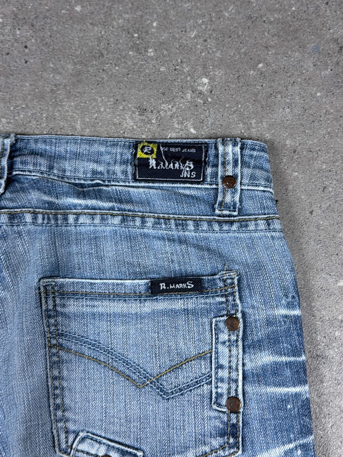 Vintage low rise flare denim jeans