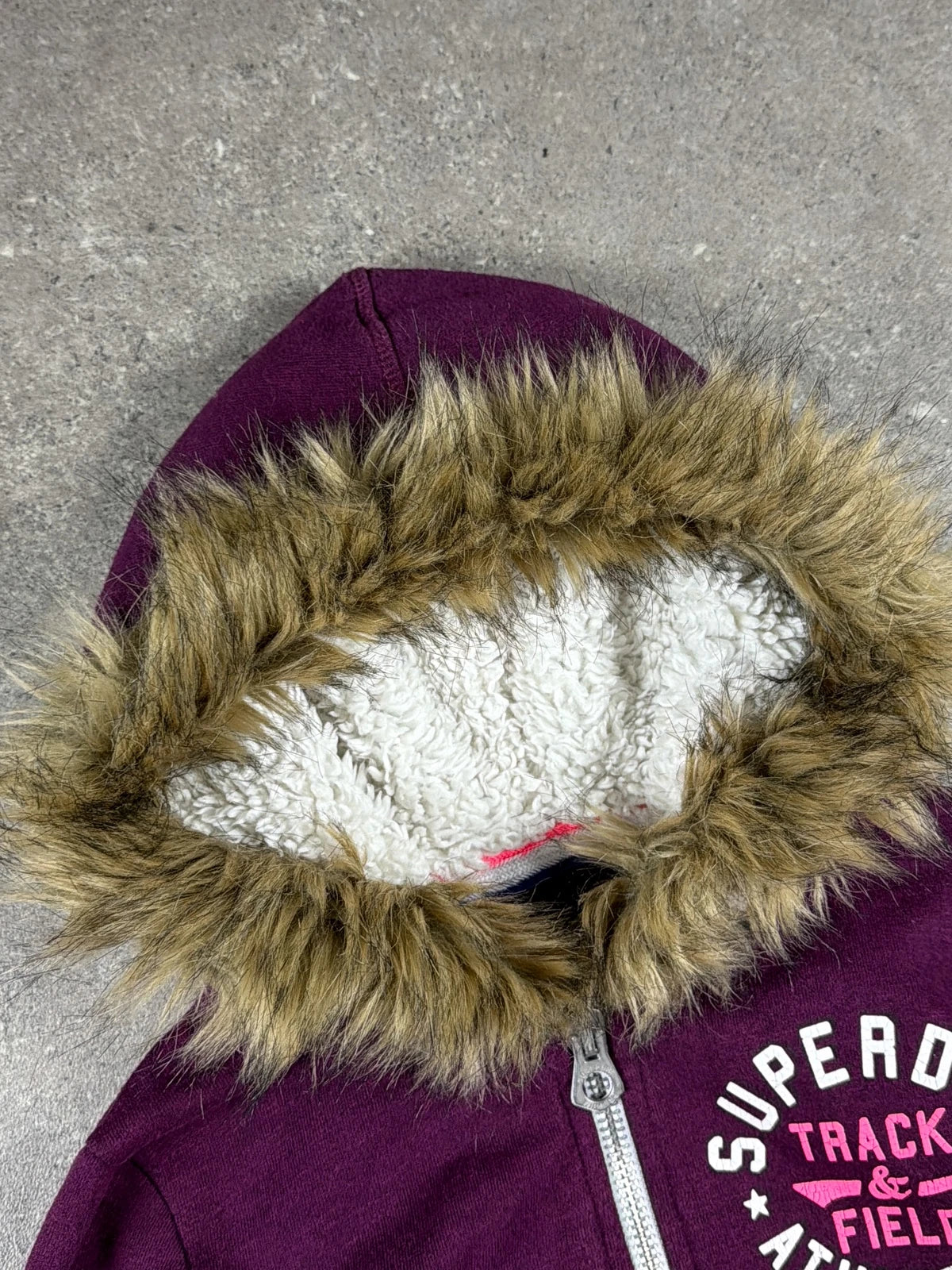 Superdry Faux Fur Hoodie Zip