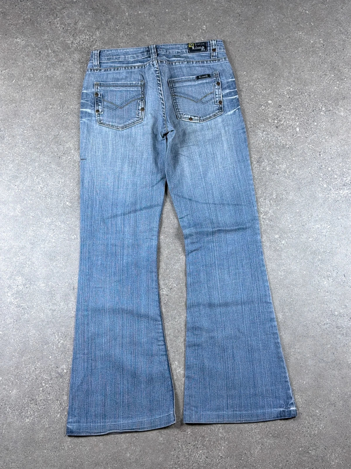 Vintage low rise flare denim jeans