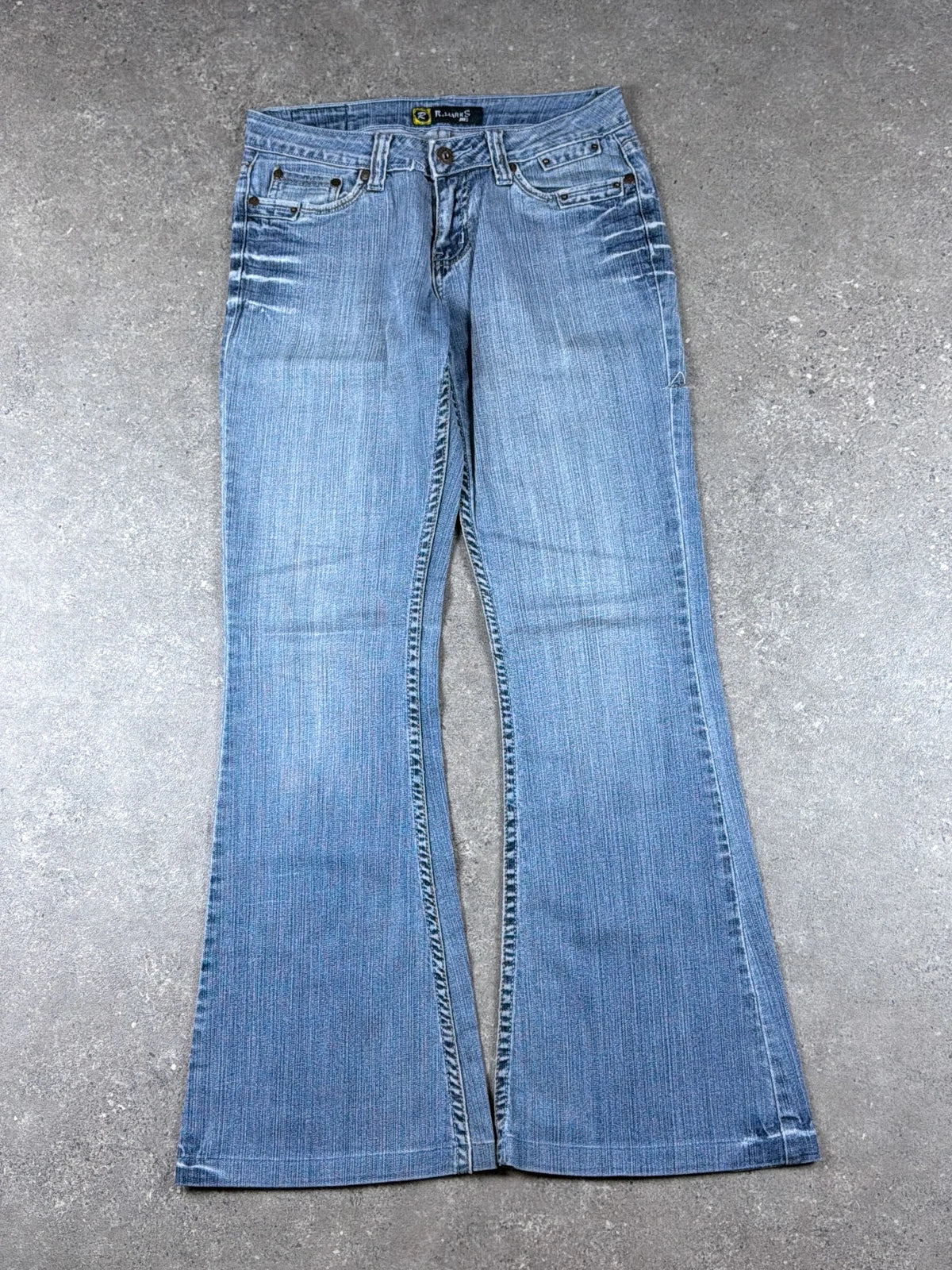 Vintage low rise flare denim jeans