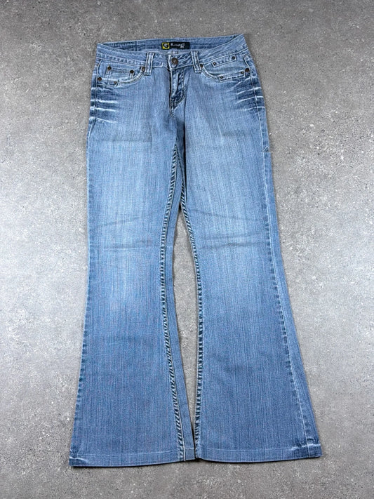 Vintage low rise flare denim jeans