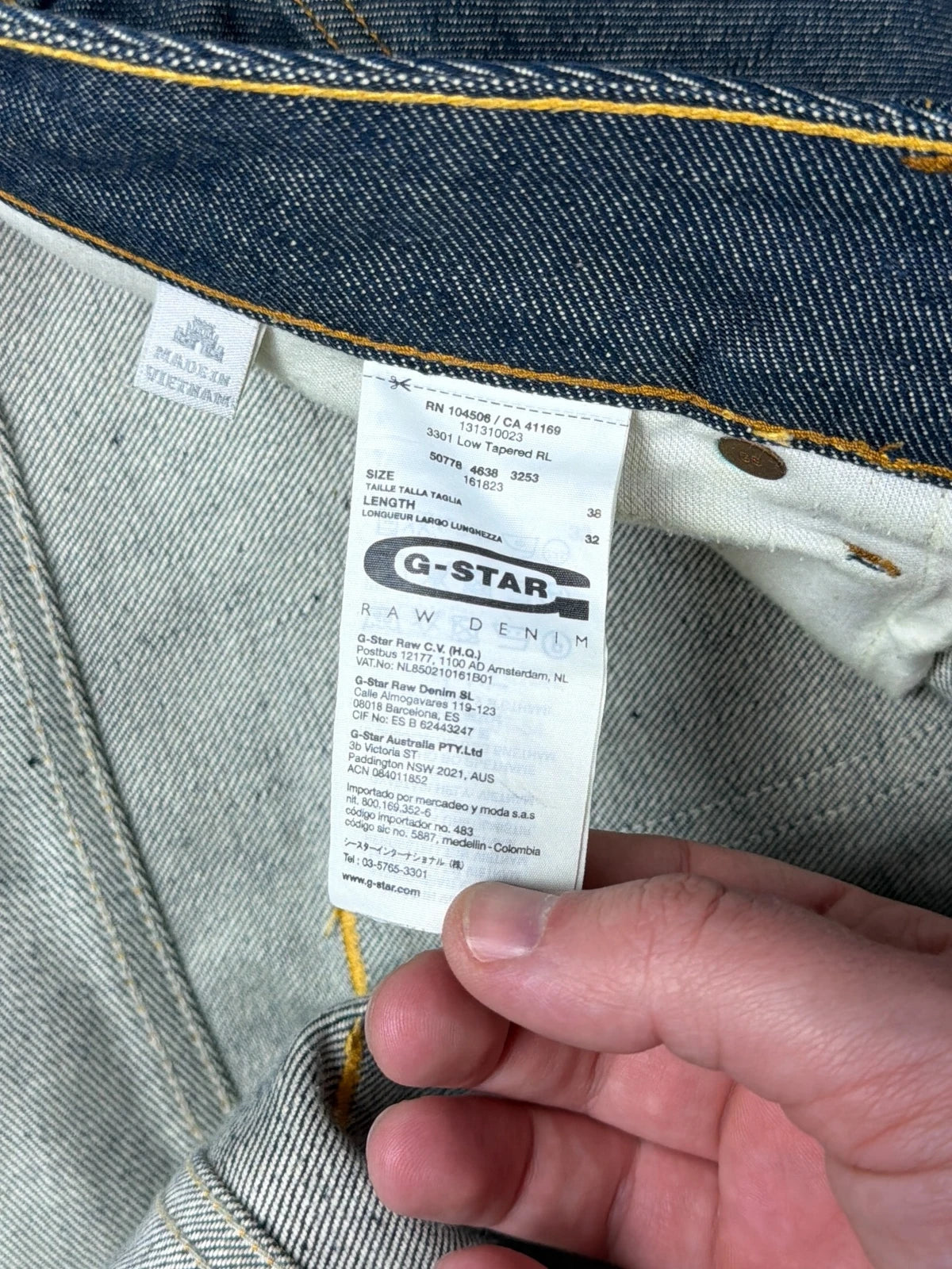 G Star Raw Selvedge Denim Jeans
