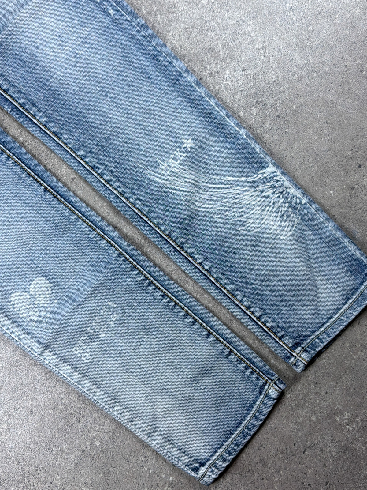 Vintage Graphic Slim Denim Jeans