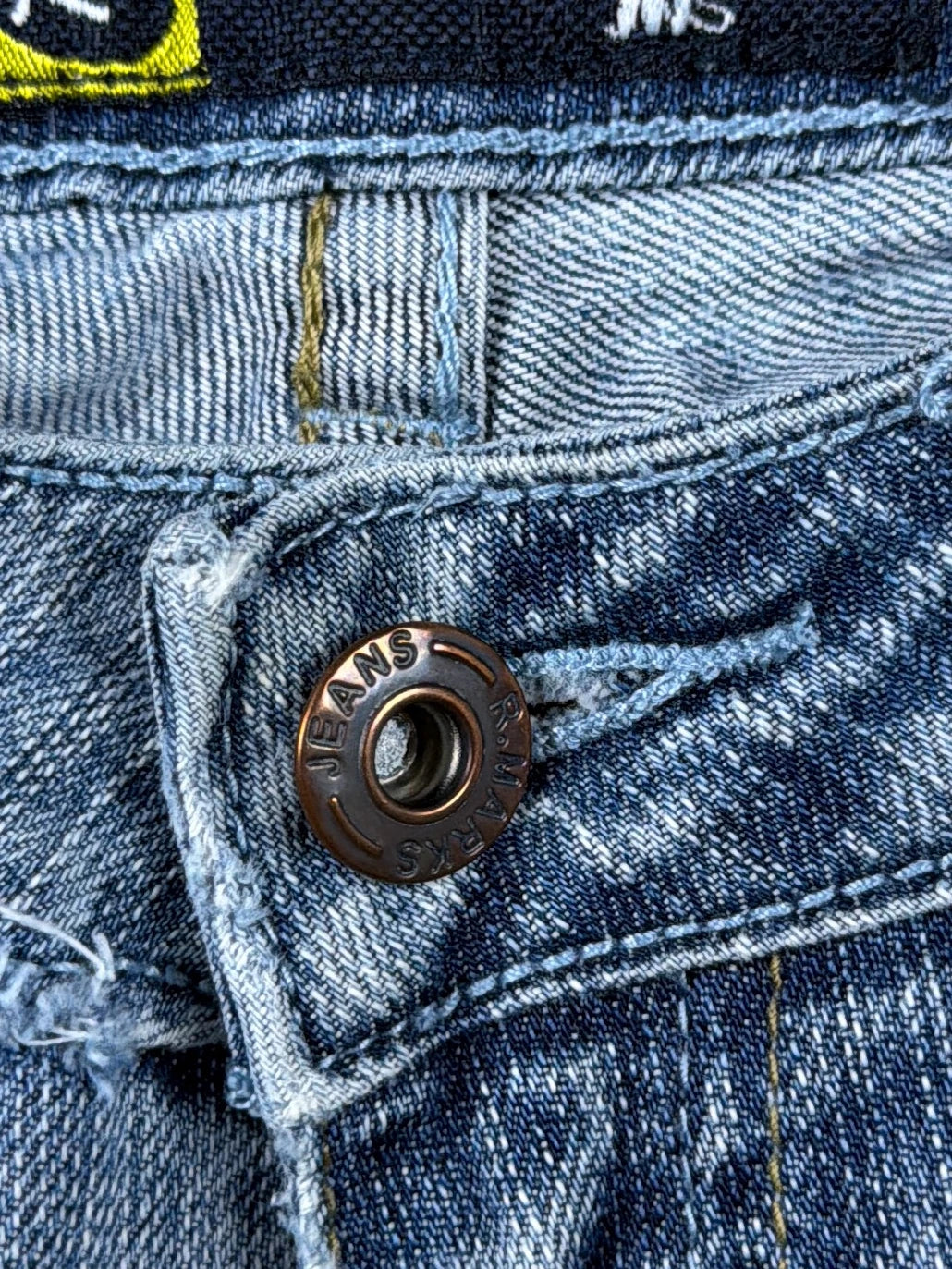 Vintage low rise flare denim jeans