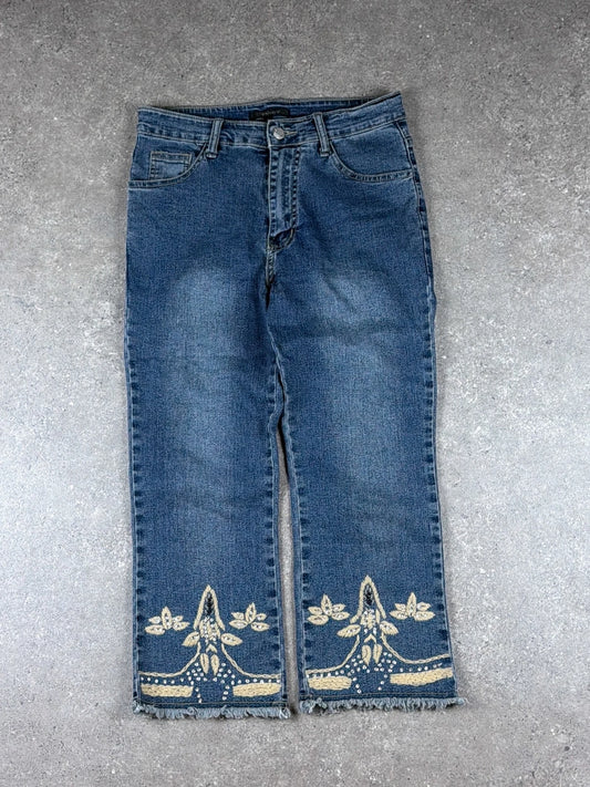 Vintage Denim Jeans Capri