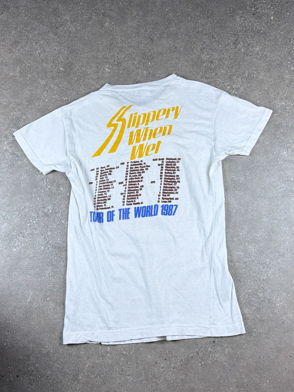 Vintage Bon Jovi Slippery When Wet World Tour 1987