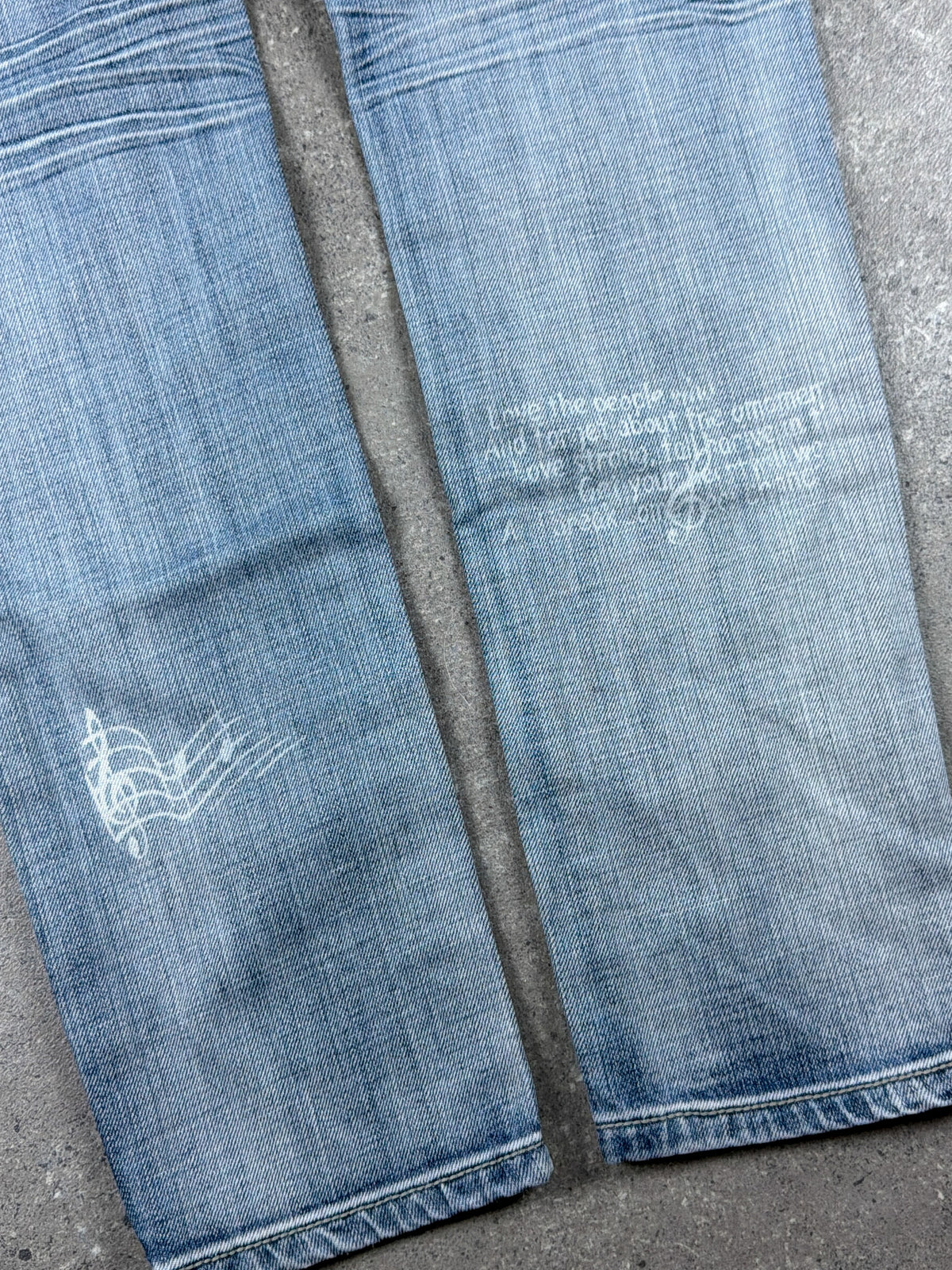 Vintage Graphic Slim Denim Jeans