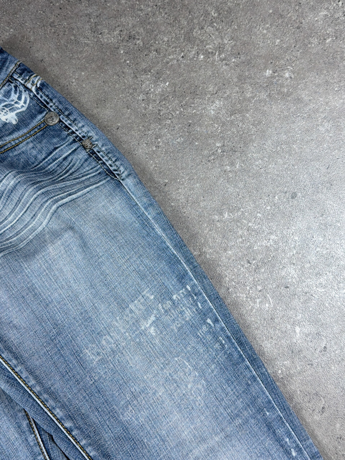 Vintage Graphic Slim Denim Jeans