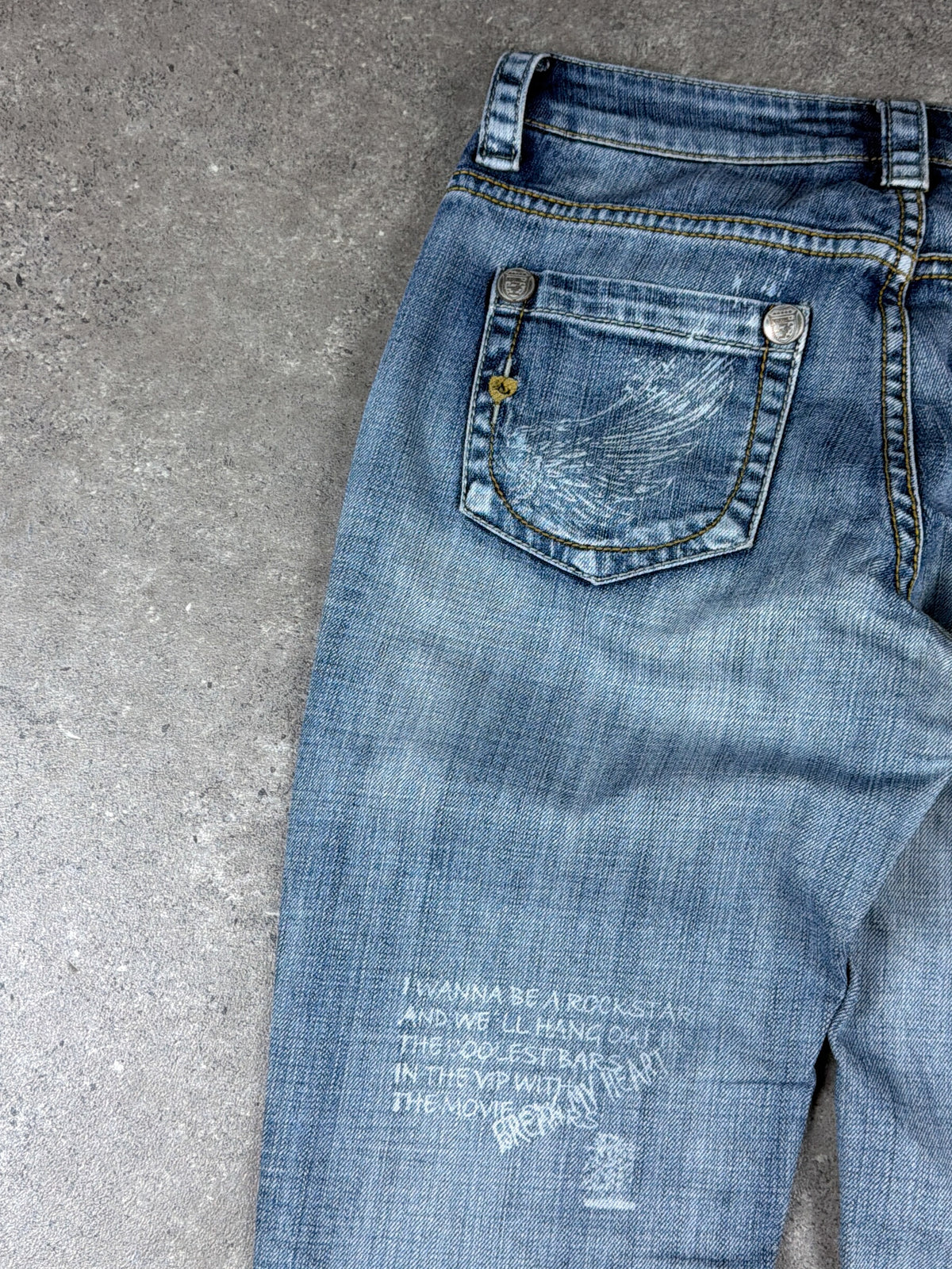 Vintage Graphic Slim Denim Jeans