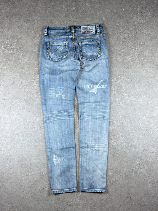 Vintage Graphic Slim Denim Jeans